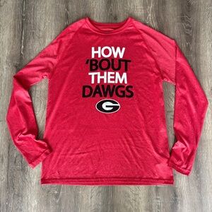 UGA Georgia Bulldogs How Bout Them Dawgs Long Sleeve Red Tee